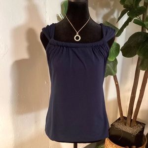 Banana Republic Factory Navy Scoop neck Strap Top